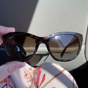 Ray-Ban Jackie Ohh polarized sunglasses.